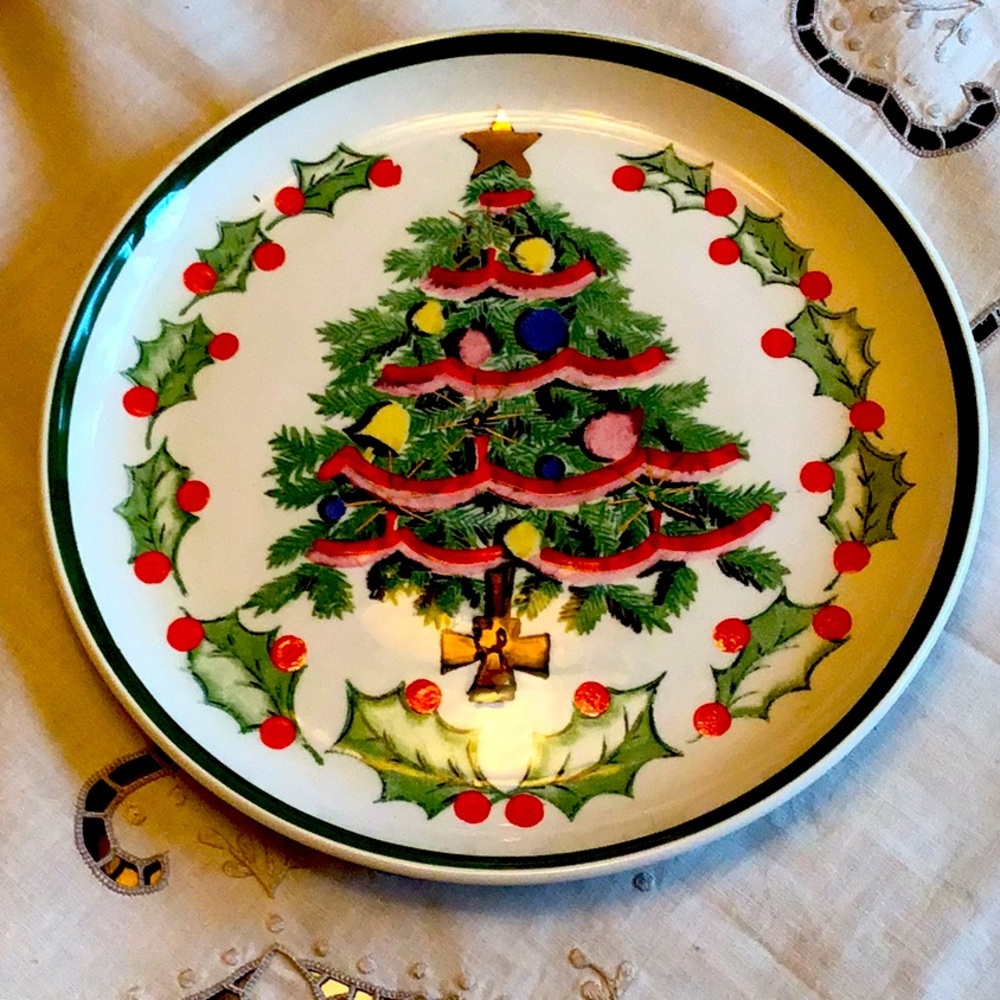 1957 geo.z.Lefton Christmas Tree Plate